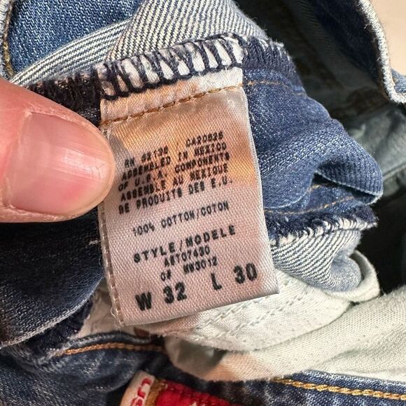 Vintage Guess Jeans Womens Distressed Straight Leg Jeans Blue Denim Size W32 L30 - Picture 11 of 16